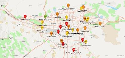 تنفس هوای ناسالم برای گروه‌های حساس در آخرین روز دی ماه در تهران