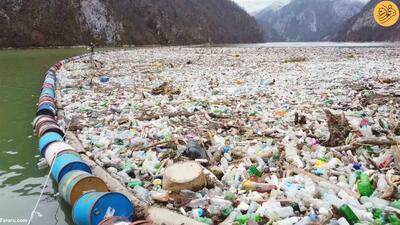 (ویدئو) تغییر شکل رودخانه درینا در بوسنی پس از سرازیر شدن زباله‌ها