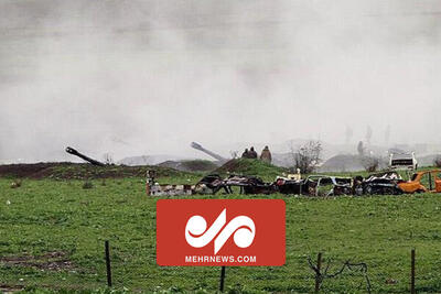 حملات توپخانه ارتش روسیه به مواضع اوکراین در اسپورنویه