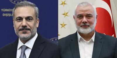 خبرگزاری فارس - دیدار وزیر خارجه ترکیه با «اسماعیل هنیه»