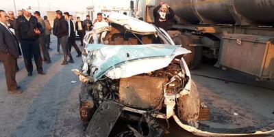 خبرگزاری فارس - تصادف ۲۰۶ با تریلر در کمربندی بومهن یک کشته برجای گذاشت+فیلم و عکس