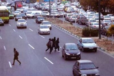 ۳۳ درصد از تصادفات فوتی آخر هفته در تهران مربوط به عابرین پیاده