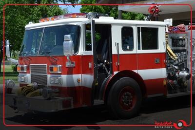 یک ماشین آتش‌نشانی در میزوری آمریکا حادثه آفرید!