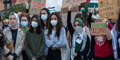 خبرگزاری فارس - حمله به معترضان حامی فلسطین در دانشگاه کلمبیا