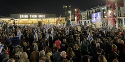 برگزاری تظاهرات علیه نتانیاهو در تل‌آویو + فیلم