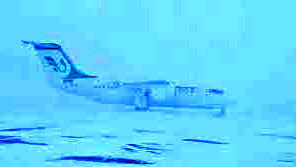 فیلم نفسگیر و هیجانی از فرود هواپیما در کولاک برف فرودگاه اردبیل