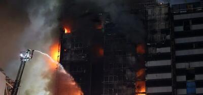ویدئو جدید از آتش‌سوزی بیمارستان گاندی تهران