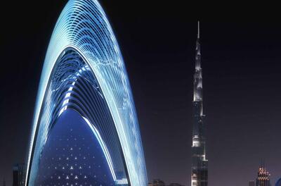ببینید / مرسدس بنز از یک برج مسکونی ۱ میلیارد دلاری در دبی پرده برداشت