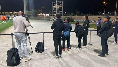 خبرنگاران ژاپنی تماشاگر تمرین تیم ملی فوتبال ایران
