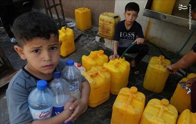 فیلم/ بحران کمبود آب در غزه