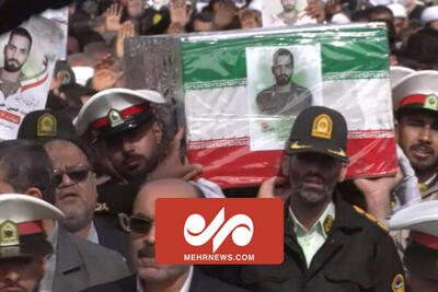 مراسم تشییع پیکر شهید امنیت «حسین حیدری لقب» در بوشهر