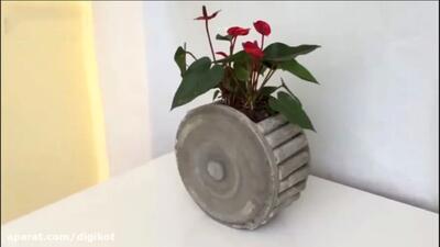فیلم/ نحوه ساخت 6 گلدان زیبا و کاربردی با سطل و سیمان با هزینه کم
