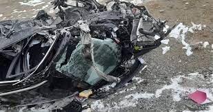 تصاویر تصادف مرگبار اتوبان تهران - ساوه ؛ پژو مچاله شد | تصاویر
