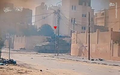 فیلم/ هدف قرار گرفتن خودروهای نظامی اسرائیل در غزه