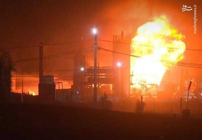 فیلم/ آتش سوزی در یک پالایشگاه نفت در اربیل