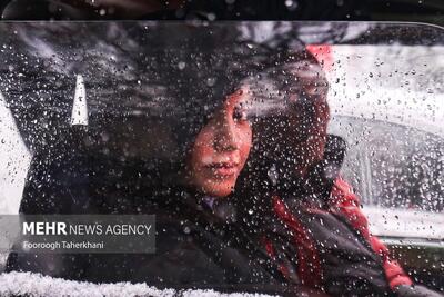 (تصاویر) بارش برف در بالاشهر تهران