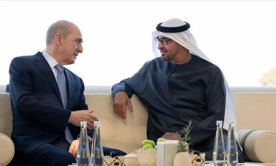 دیدار رئیس امارات با رئیس پارلمان ترکیه