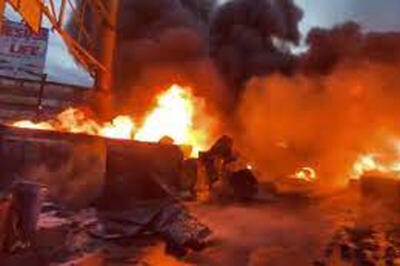 ببینید | آتش‌سوزی در منطقه‌ای تجاری در نایروبی در کنیا