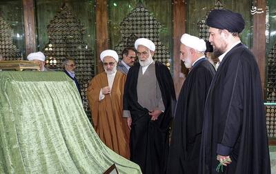 عکس/ تجدید میثاق رئیس و مسئولان عالی قوه قضاییه با امام خمینی(ره)