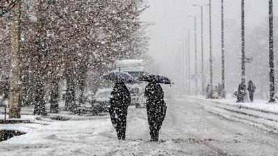 بارش اولین برف زمستانی در شهرستان خلیل آباد