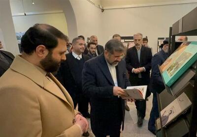 وزیر فرهنگ از نمایشگاه بخش رقابتی شانزدهمین جشنواره هنرهای تجسمی فجر بازدید کرد - تسنیم