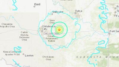 زلزله ۵ ریشتری ایالت اوکلاهامای آمریکا را لرزاند