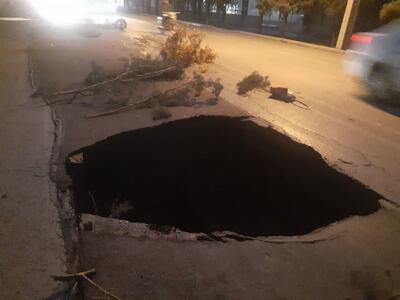 حفره خیابان شهیدان کاظمی بازسازی شد