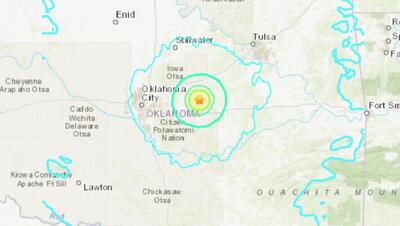 زلزله ۵ ریشتری ایالت اوکلاهامای آمریکا را لرزاند