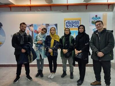 بازدید دانشجویان ناشنوا از نمایشگاه جشنواره فجر