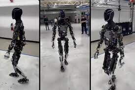 قدم زدن ربات انسان نمای تسلا در محیط کارخانه / فیلم