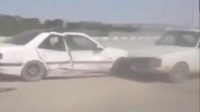 وضعیت بدنه پژو پارس پس از تصادف با پیکان وانت (فیلم)
