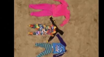 فیلم| پنج کیلومتر لباس در ساحل به یاد کودکان قربانی غزه