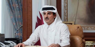شادی امیر قطر از پیروزی برابر ایران