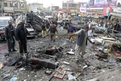 لحظه وقوع انفجار دوم در پاکستان | ۳۰ نفر کشته و زخمی شدند + فیلم