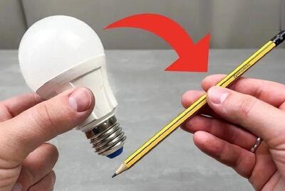 فیلم| با مغز مداد مثل آب خوردن لامپ ال‌ای دی LED را تعمیر کنید!