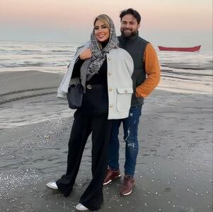 عکس/ آقای خواننده و همسرش لب دریا | اقتصاد24