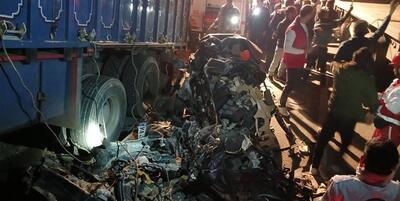 خبرگزاری فارس - 2 فوتی در تصادف پژو پارس با کامیون در «سنقروکلیایی»