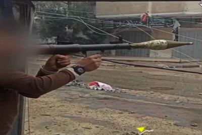 ویدئوی هدف قرار گرفتن جنگ‌افزار صهیونیست‌ها در خان‌یونس
