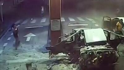 انفجار وحشتناک مخزن گاز خودرو در جایگاه (فیلم)