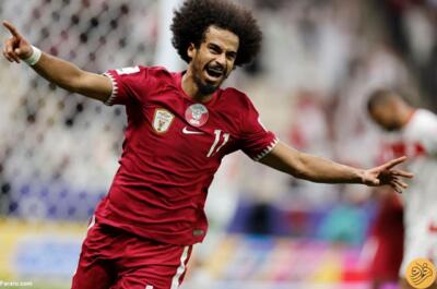 (ویدئو) گل اول قطر و شادی عجیب اکرم عفیف