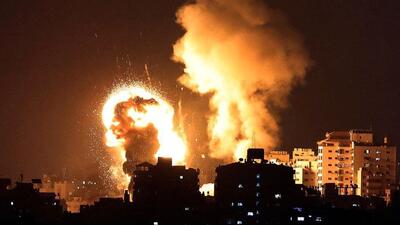 بمباران رفح در جنوب نوار غزه
