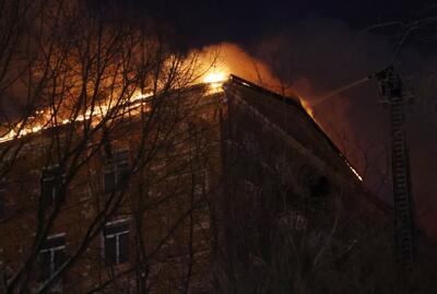 آتش سوزی ساختمان مسکونی در مسکو ۱۰ زخمی برجای گذاشت