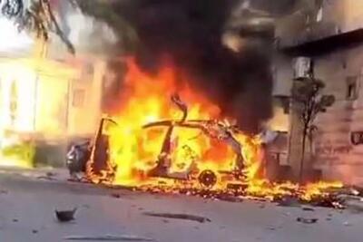 حمله پهپادهای اسرائیل به یک خودرو در جنوب لبنان+ فیلم