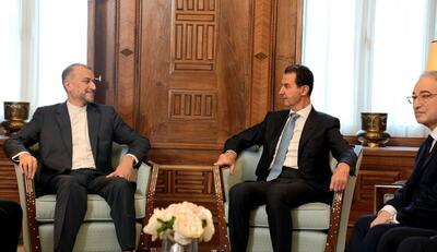 ابلاغ سلام گرم بشار اسد به رهبر انقلاب در دیدار با امیرعبداللهیان