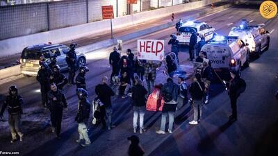 (تصاویر) معترضان اسرائیلی بزرگراه اصلی تل‌آویو را مسدود کردند
