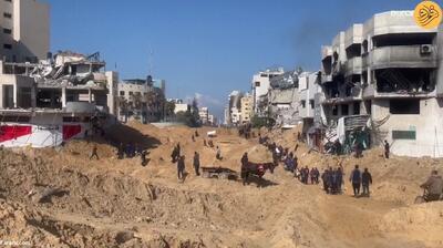 (ویدئو) زیباترین خیابان‌های غزه تبدیل به بیابانی برهوت شد