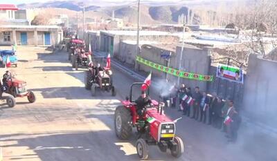 خبرگزاری فارس - فیلم| راهپیمایی تراکتوری در روستاهای اردبیل