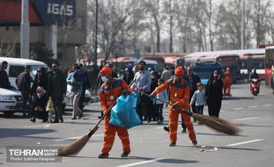 مسیر راهپیمایی ۲۲ بهمن با ۲۵۰۰ نیروی پاکبان تمیز و پاکسازی شد