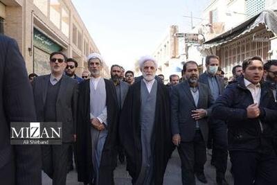 عکس/ حضور رئیس قوه قضاییه در راهپیمایی ۲۲ بهمن