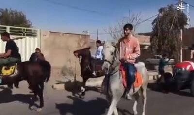 فیلم/ حضور دامداران و کشاورزان اصفهانی با اسب و تراکتور در جشن انقلاب